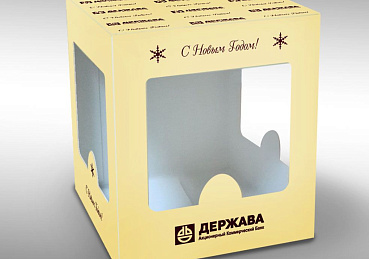 Подарочная упаковка для елочной игрушки с логотипом