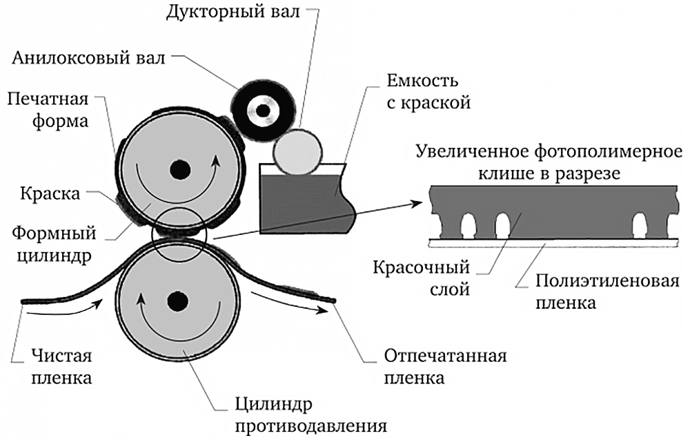 Функциональная схема флексопечати