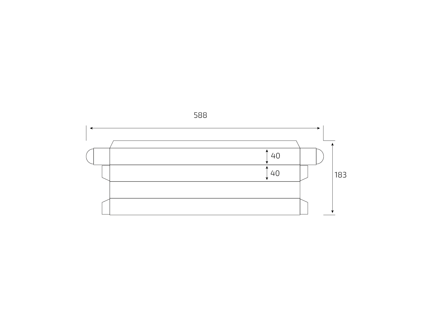 Штамп: Коробка BOX_MGK_40-40-470_2item в развороте