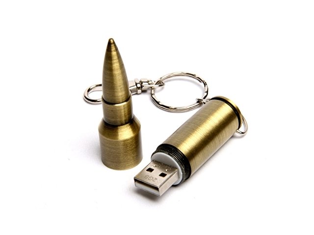 USB 2.0- флешка на 32 Гб в виде патрона от АК-47