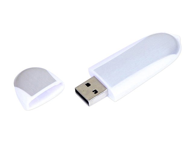 USB 3.0- флешка промо на 128 Гб овальной формы