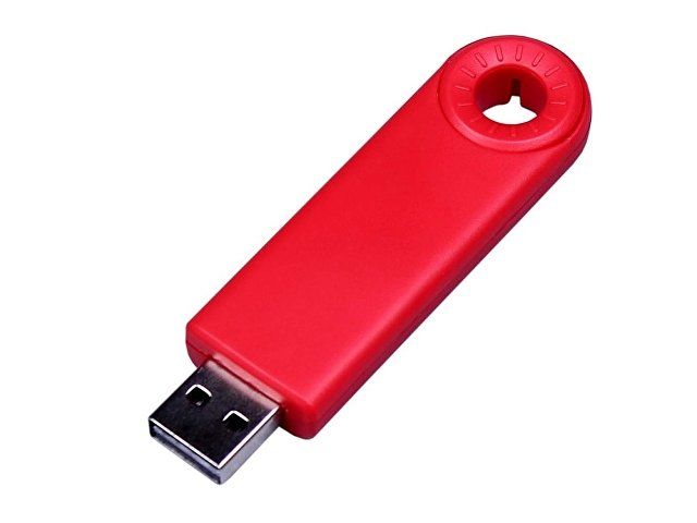 USB 2.0- флешка промо на 32 Гб прямоугольной формы, выдвижной механизм