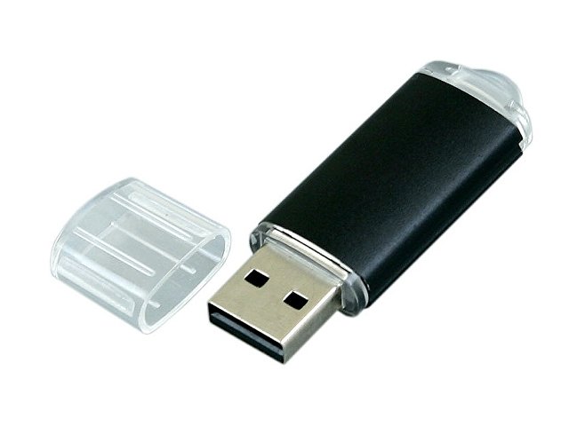 USB 2.0- флешка на 16 Гб с прозрачным колпачком