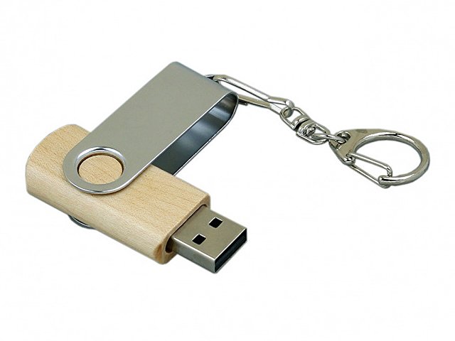 USB 2.0- флешка промо на 16 Гб с поворотным механизмом