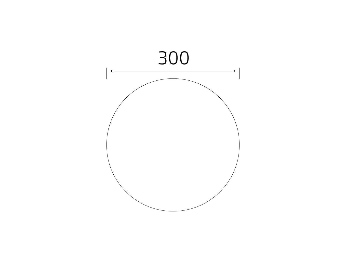 Штамп: Круг 300x300 мм в развороте