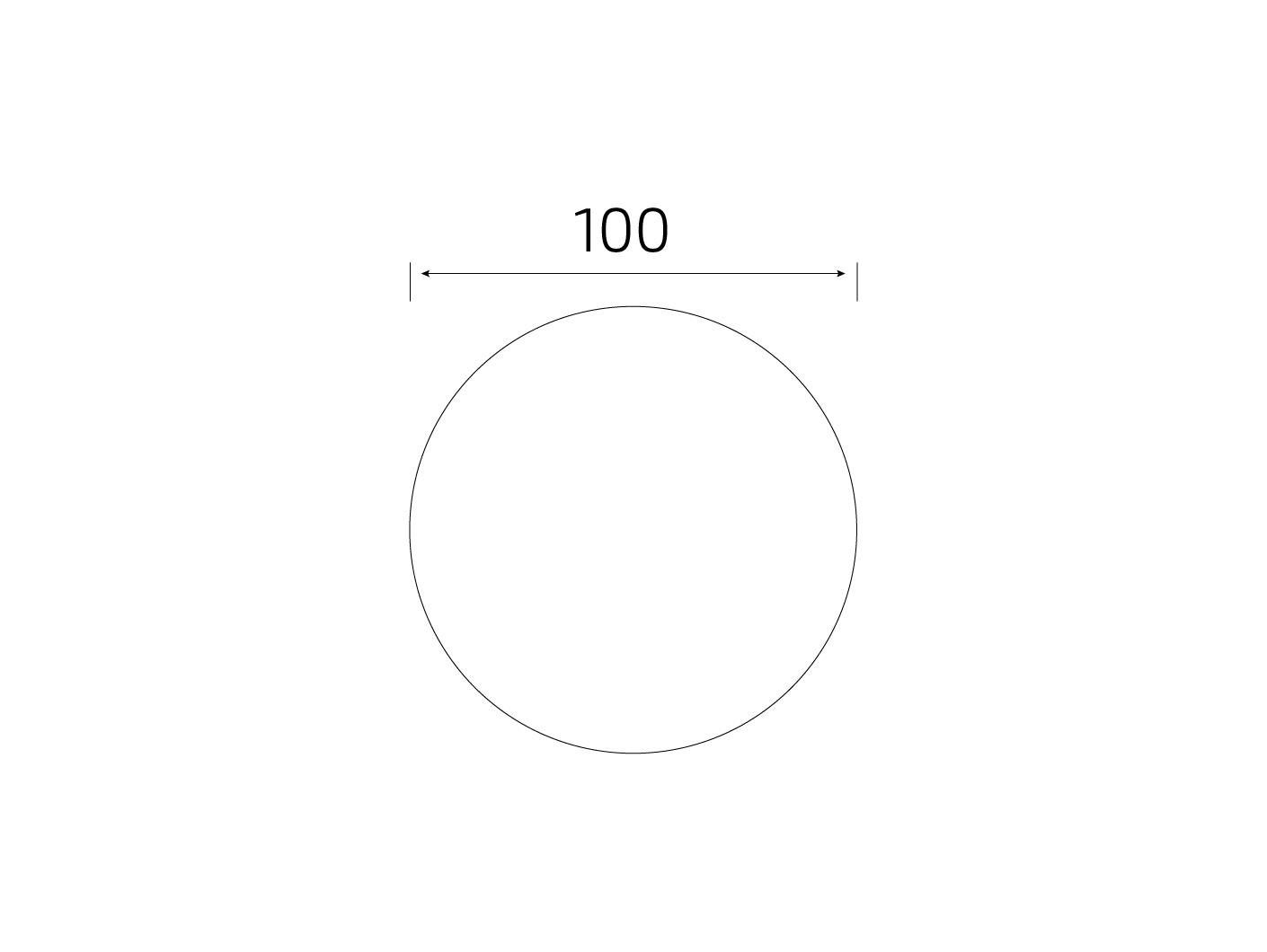 Штамп: Круг 100x100 мм в развороте