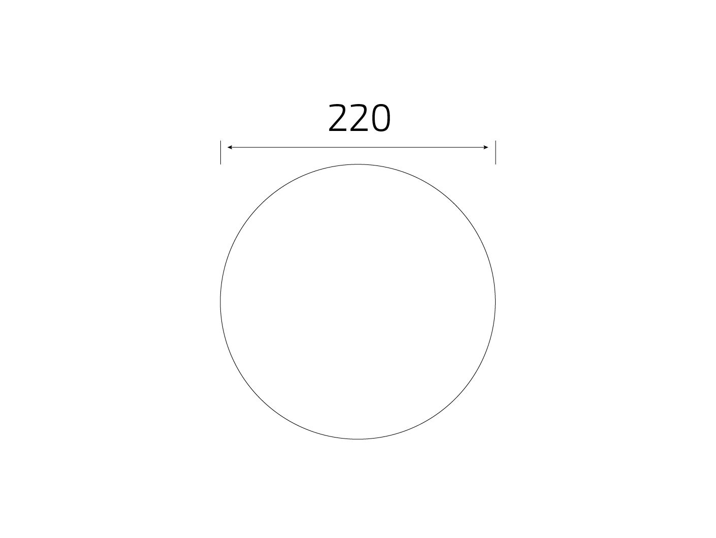 Штамп: Круг 220x220 мм в развороте