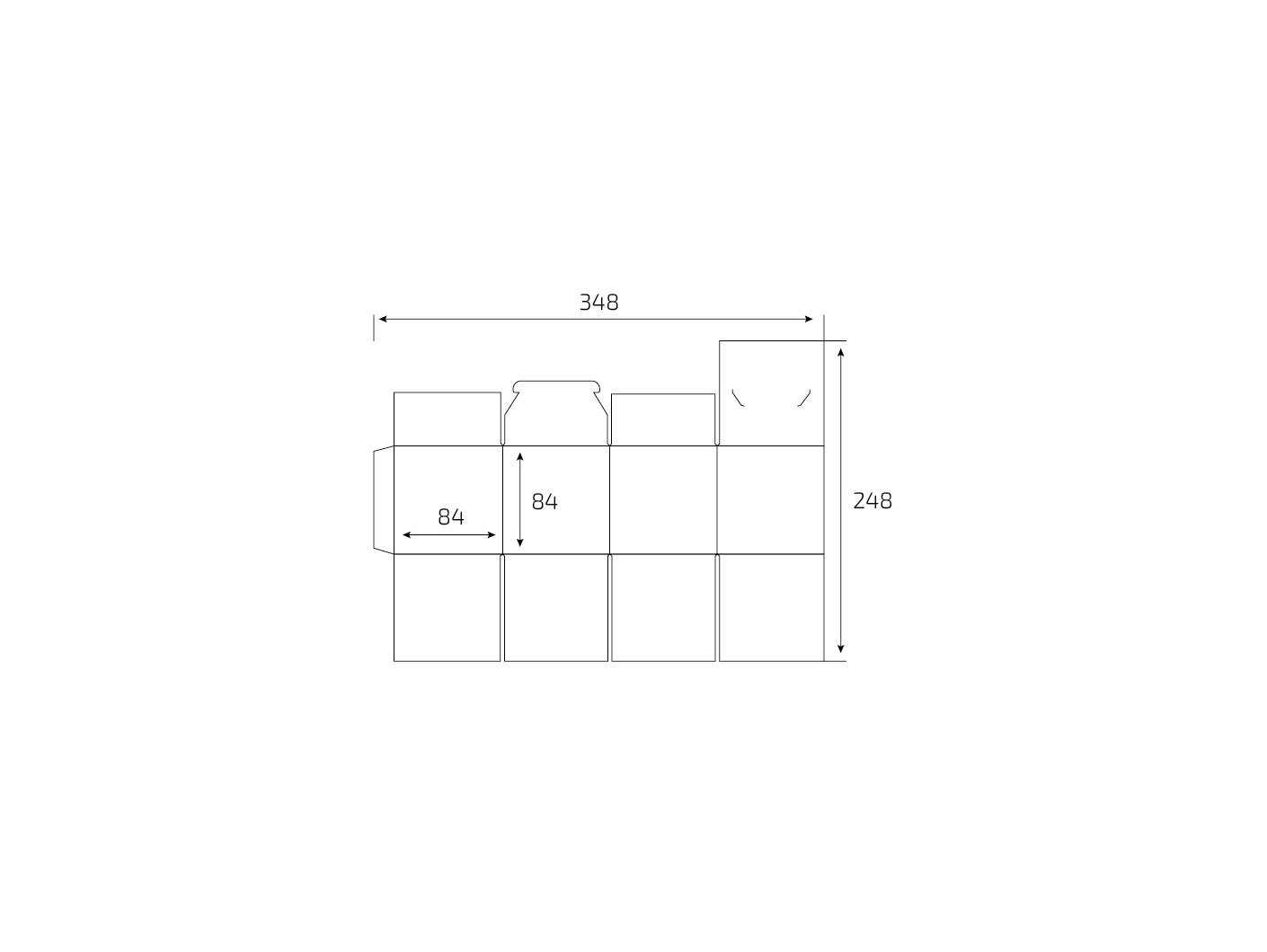 Штамп: Коробка BOX_84-84 в развороте