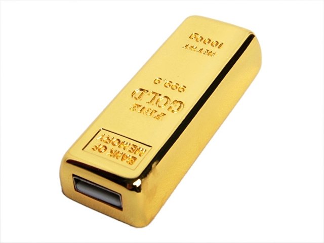 USB 3.0- флешка на 128 Гб в виде слитка золота