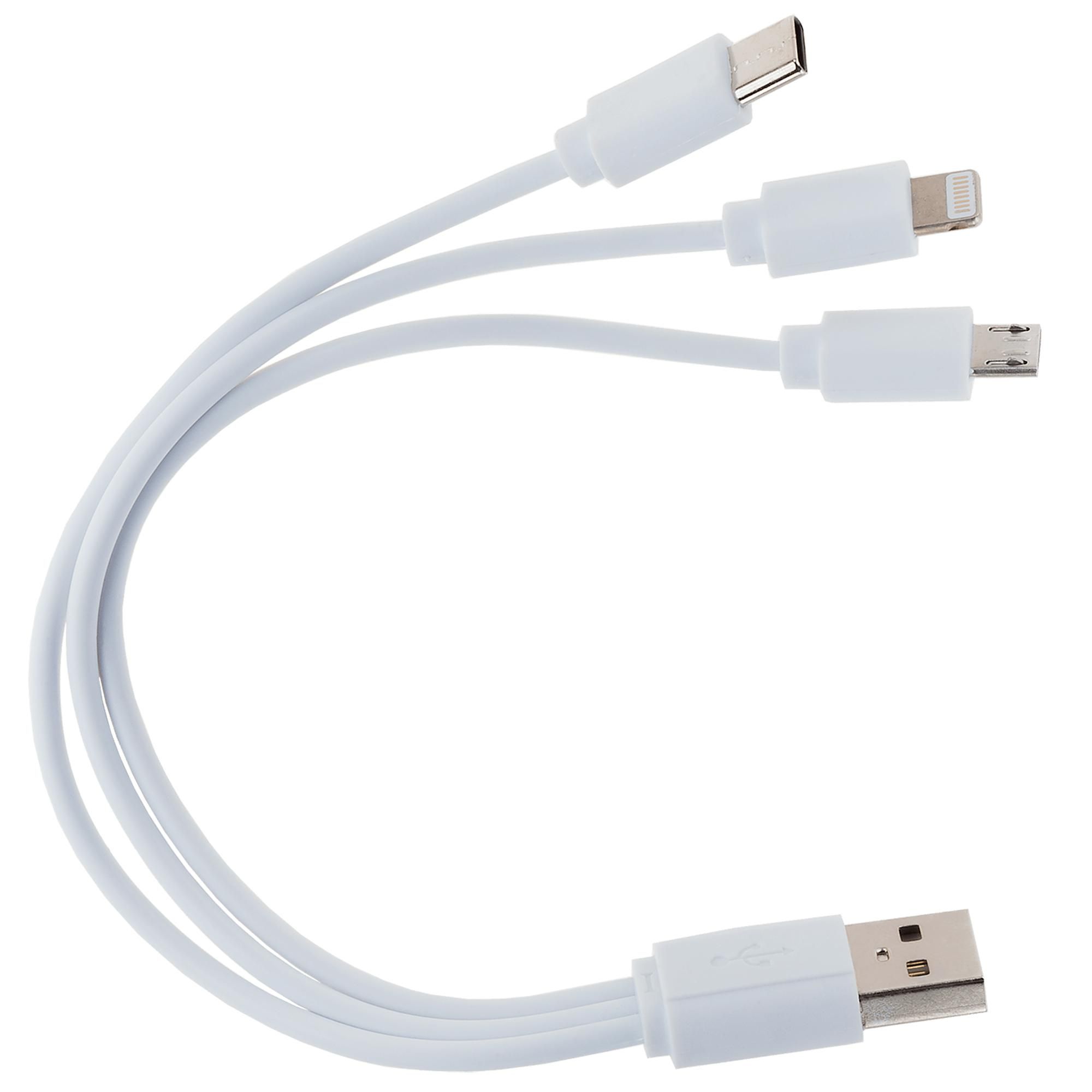 Кабель USB 3 в 1 (Micro, Type-C, Lightning)