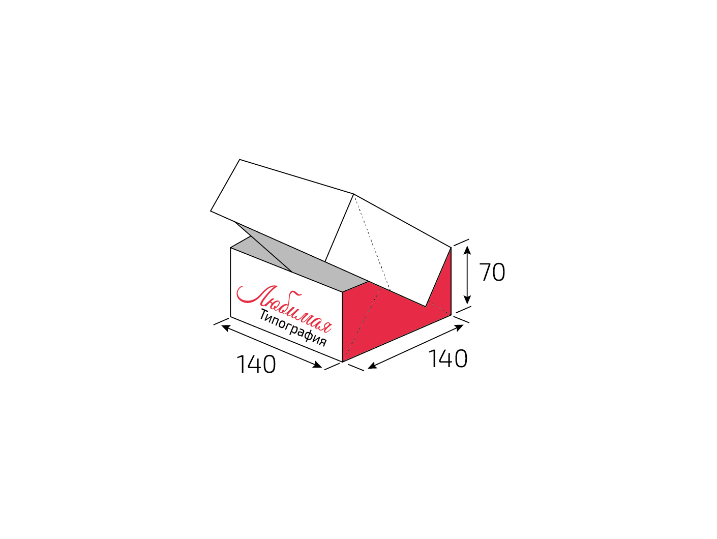 Штамп: Коробка Box_1K_140-140-70