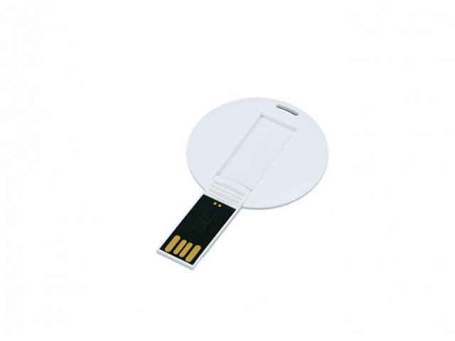 USB 2.0- флешка на 16 Гб в виде пластиковой карточки круглой формы