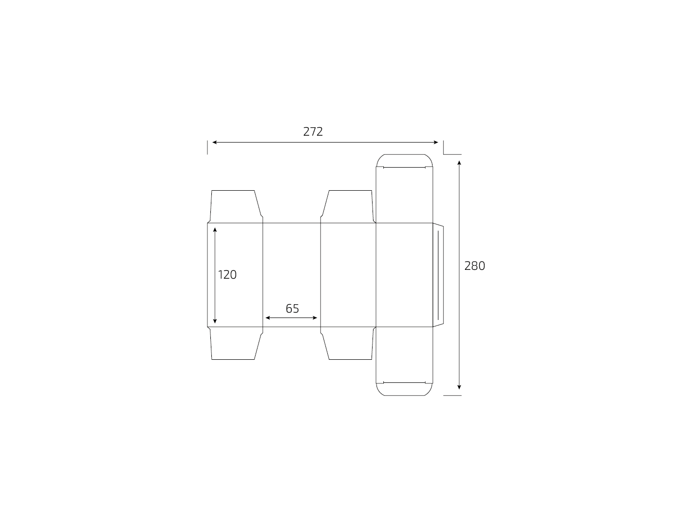 Штамп: Коробка BOX_49-93-49_&_BOX_65x120x65_GLORINKOR в развороте