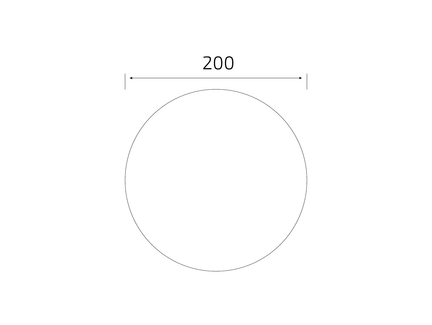 Штамп: Круг 200x200 мм в развороте