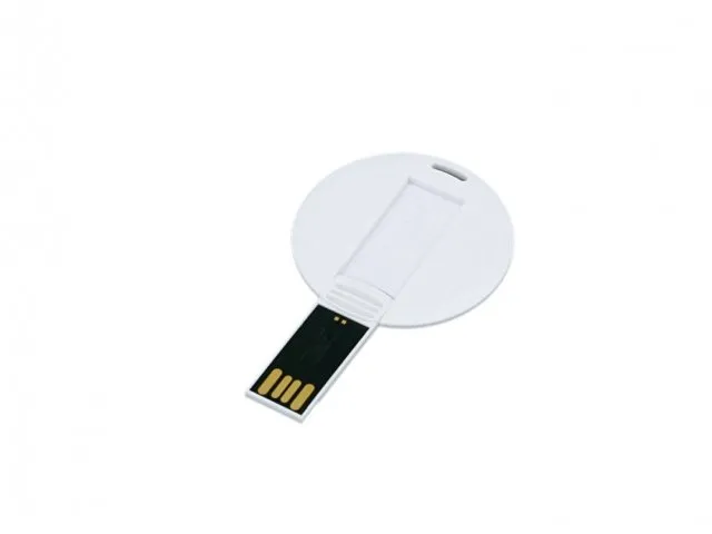 USB 2.0- флешка на 8 Гб в виде пластиковой карточки круглой формы