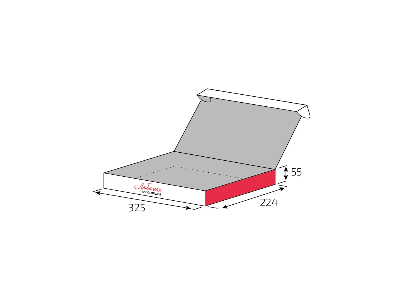 Штамп: Коробка BOX_325-221-55