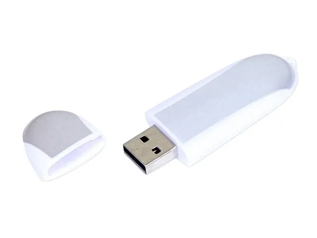 USB 2.0- флешка промо на 4 Гб овальной формы